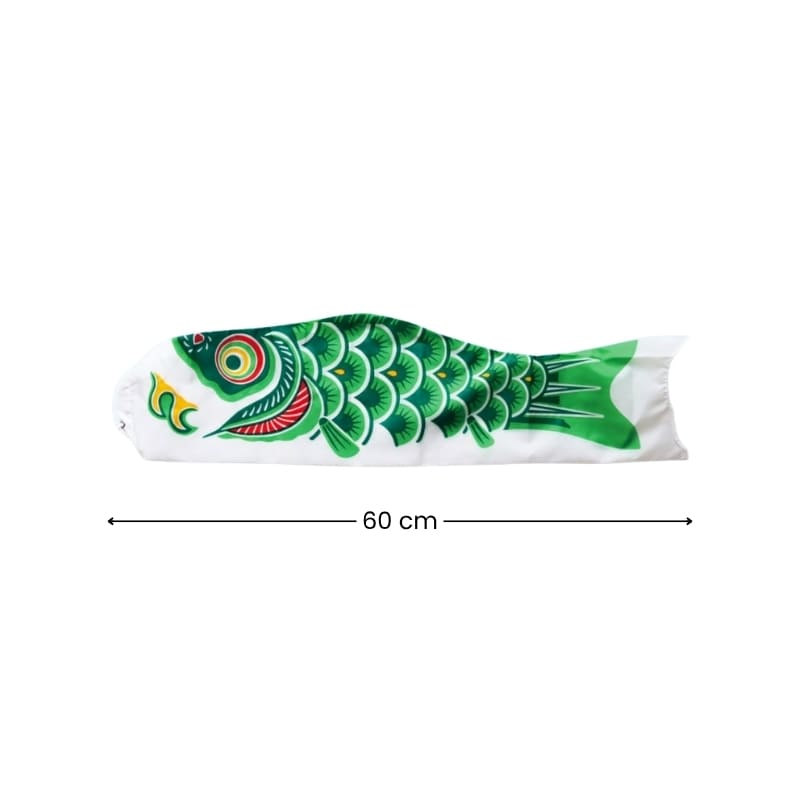 Traditionele Japanse Koinobori Groen - 60 cm