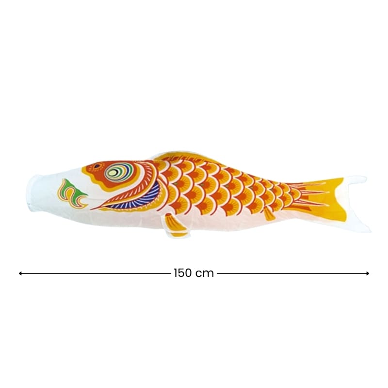 Traditionele Japanse Koinobori Oranje - 150 cm