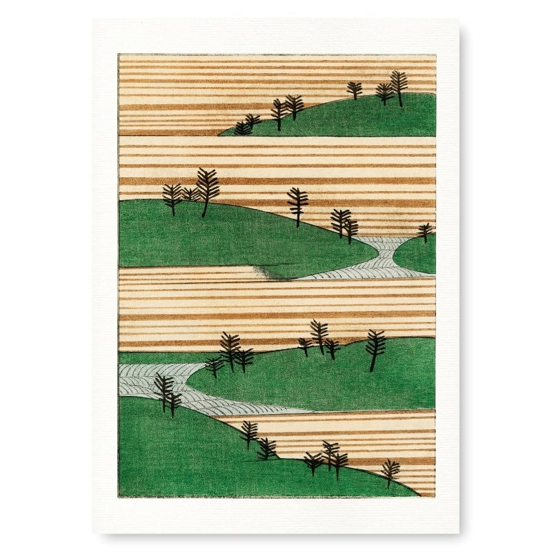 Watanabe Seitei Prent - Landschap A3