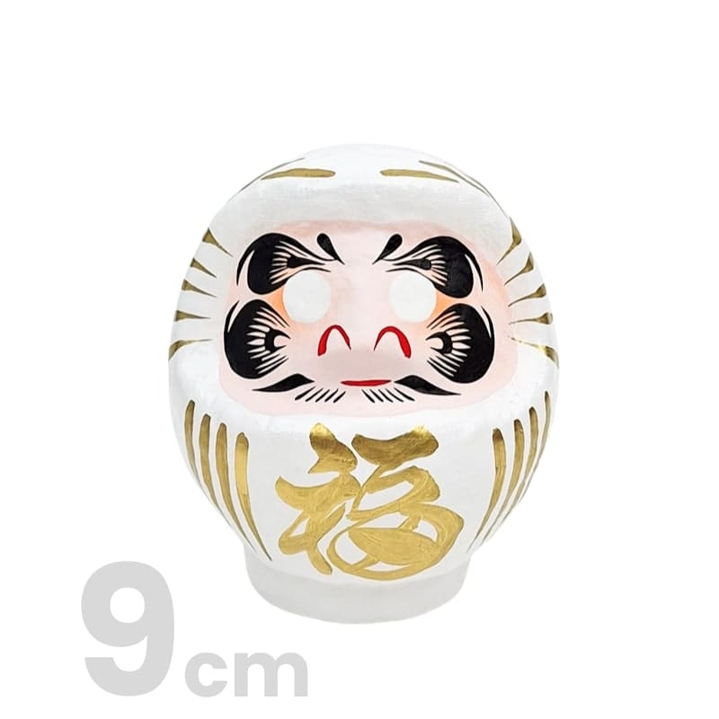 Witte Japanse Daruma – 9 tot 15 cm 9 cm