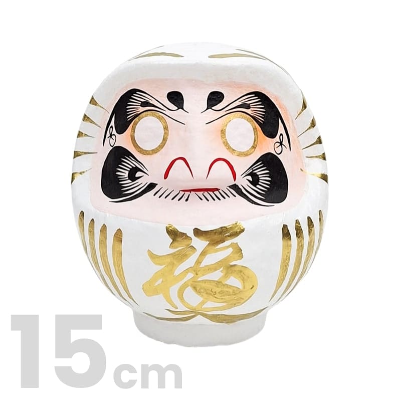Witte Japanse Daruma – 9 tot 15 cm 15 cm