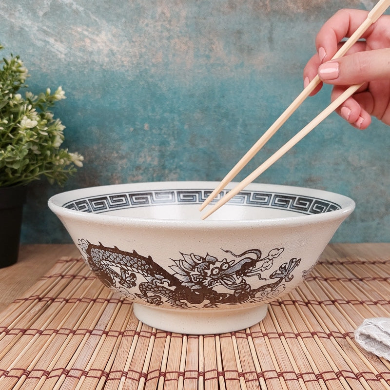 Witte Japanse Ramen Kom