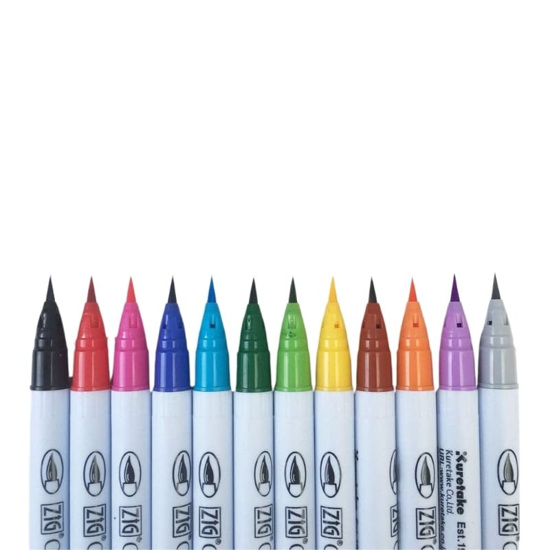 ZIG Brushpennen - Set Van 12