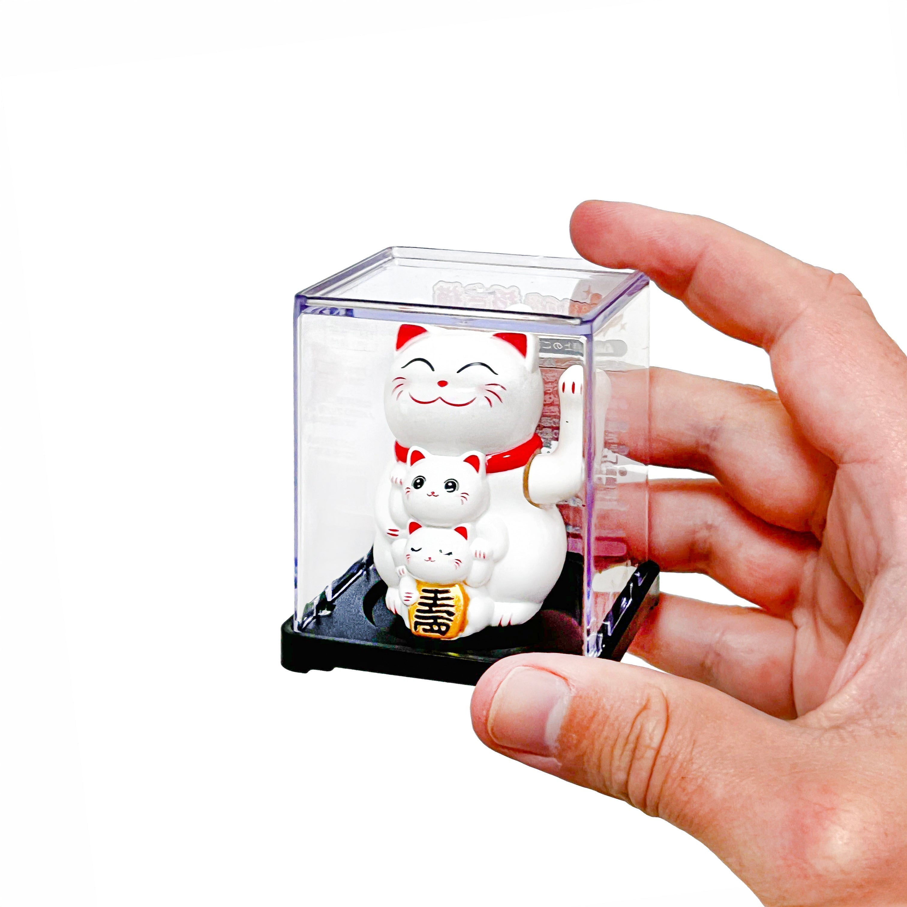 Zonne-energie Bewegende Maneki Neko Kat - Familie