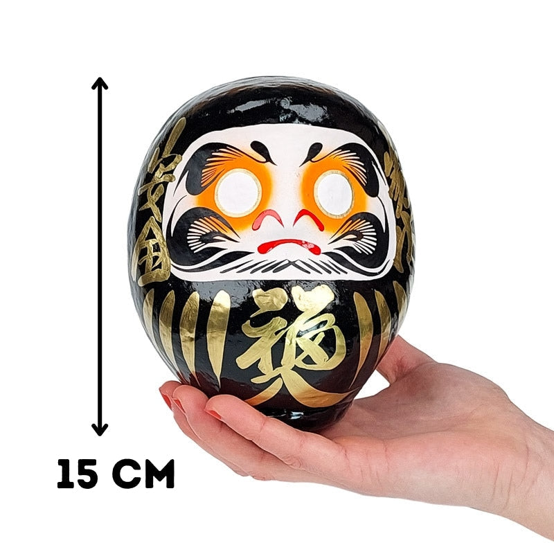 Grote zwarte daruma - 15 cm