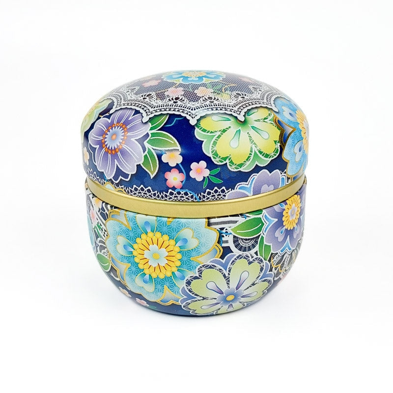 Japan Blauw Metalen Theedoos