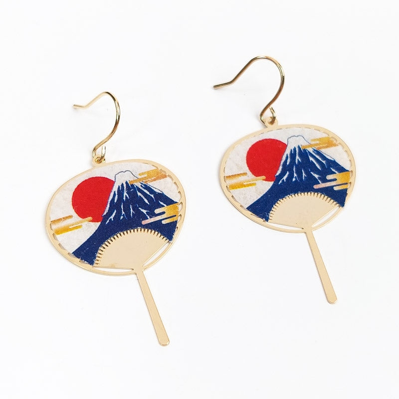 Uchiwa Fuji Oorbellen
