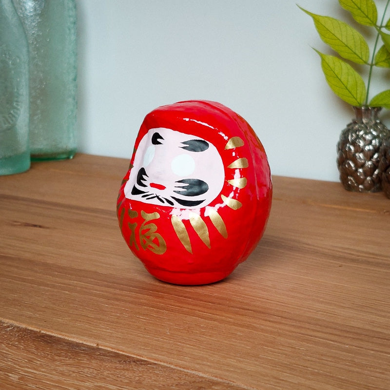 Rode Japanse daruma - 9 cm