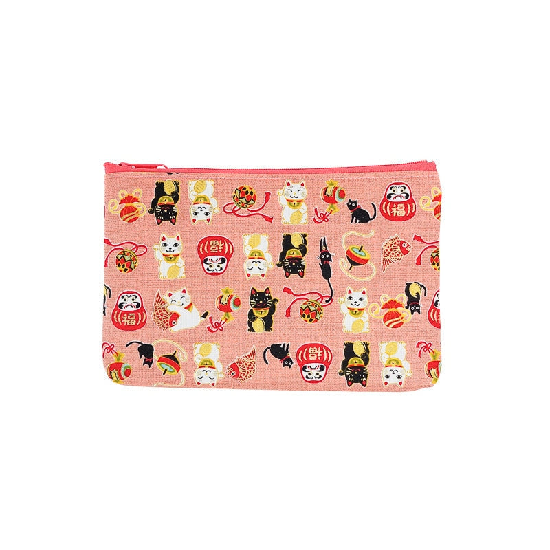 Japanse stoffen etui - Roze