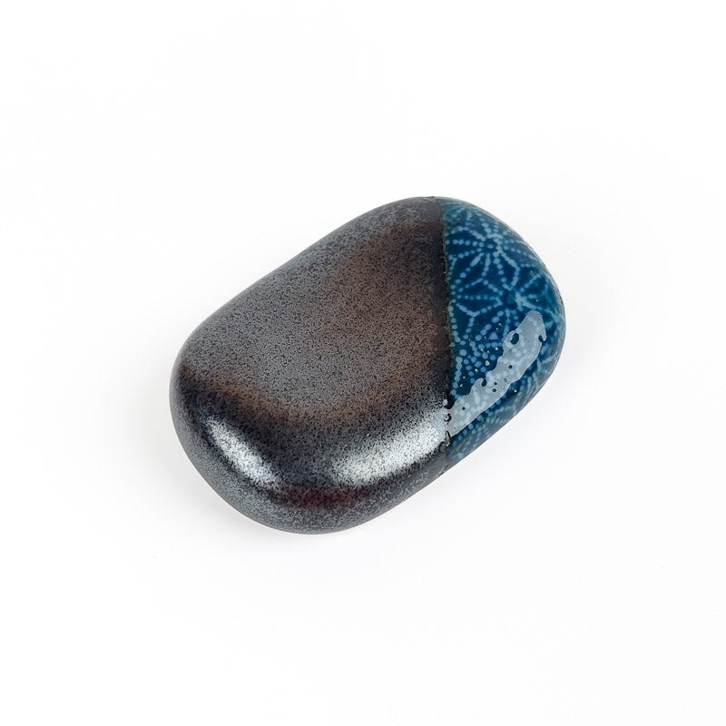 Eetstokjeshouder keramiek Blauw