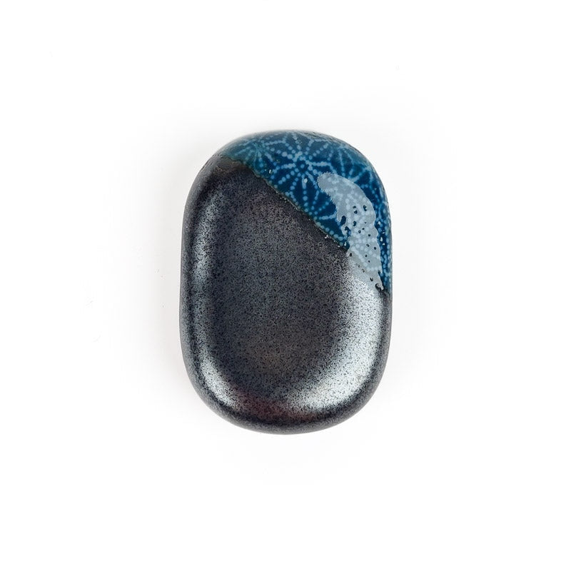 Eetstokjeshouder keramiek Blauw