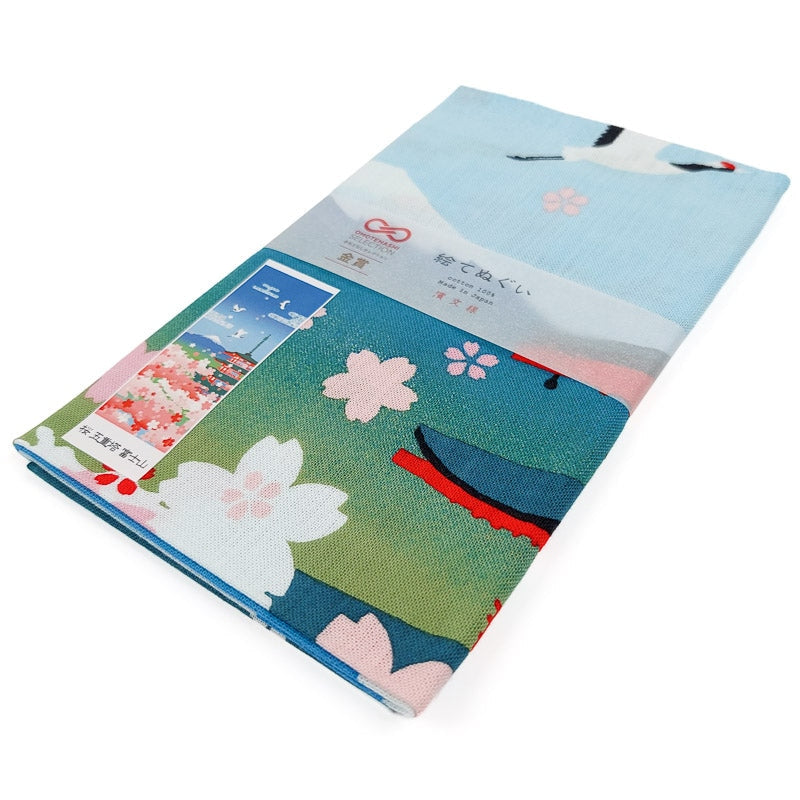 Japanse Tenugui Blossom & Fuji