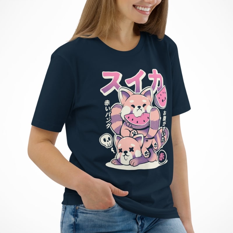 Japans T-Shirt - Rode Panda