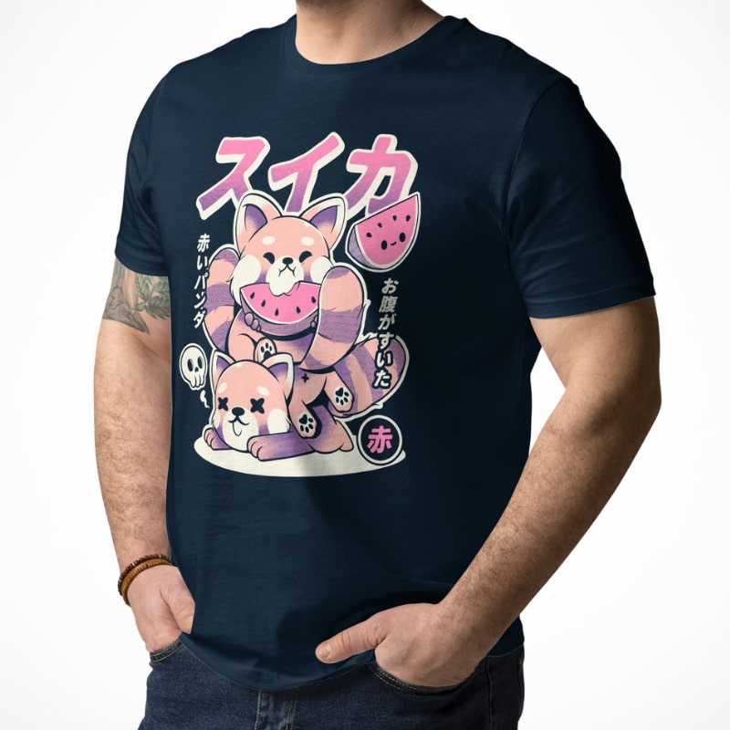 Japans T-Shirt - Rode Panda