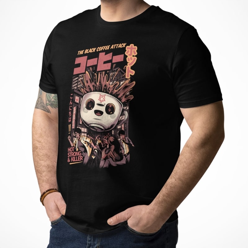 Koffie T-Shirt - Japanse Stijl