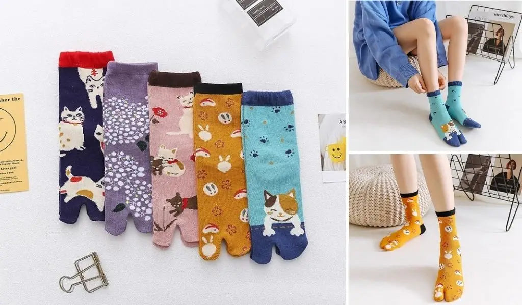 moderne en kawaii tabi sokken