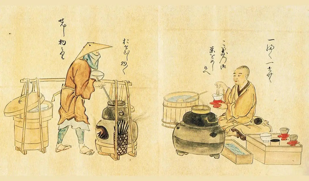 Japanse monnik serveert thee