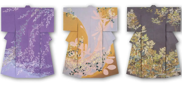 Kosode versierd met weelderige motieven