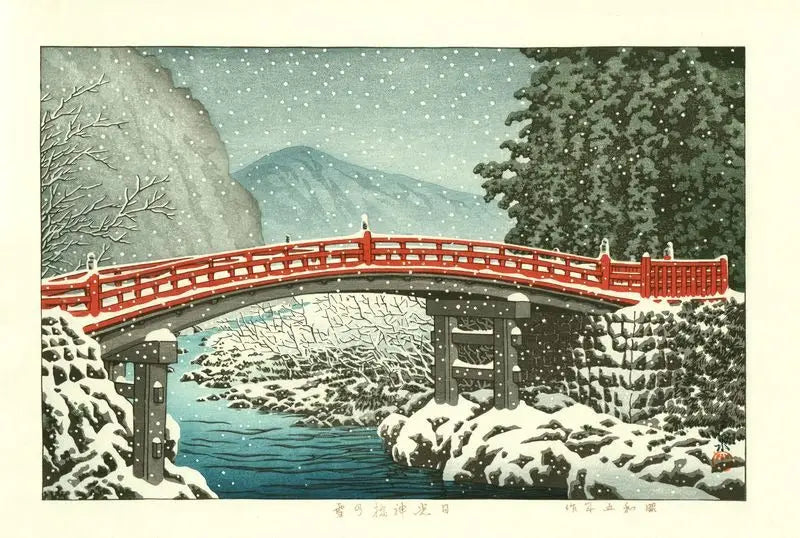 Sneeuw in Shinkyo, Nikko
