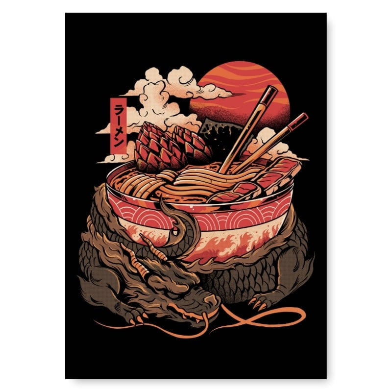 Japanse Dragon Ramen poster - A3