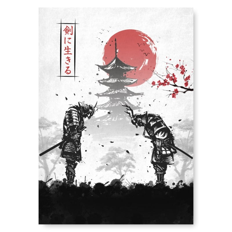 Japanse Samurai Duel poster - A3