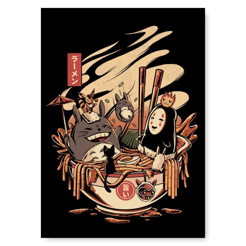 Japanse Ghibli Ramen poster - A3