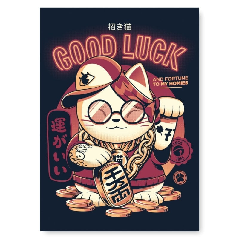 Japanse Maneki Neko poster - A3