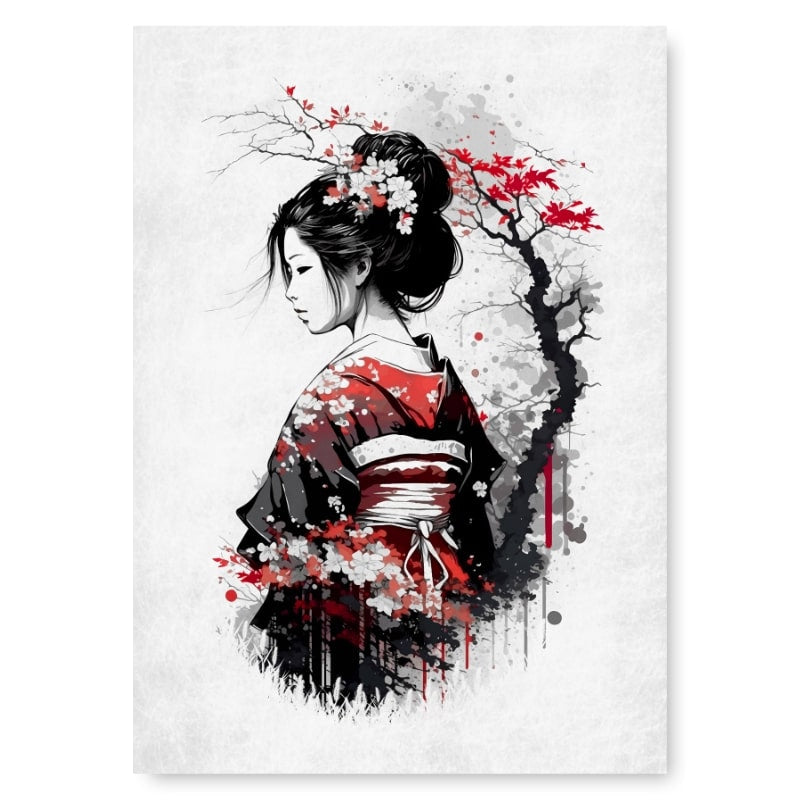 Japanse poster Nostalgie van een Geisha - A3