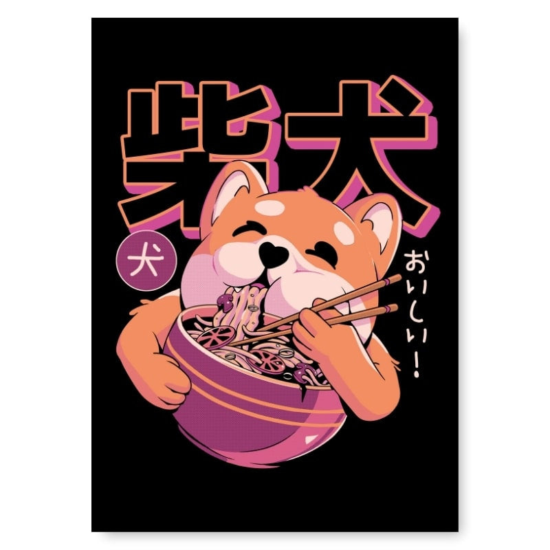 Japanse Shiba Noodle Poster - A3