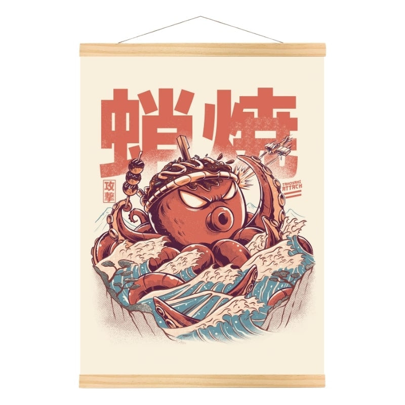 Takoyaki Aanval Japanse poster - A3