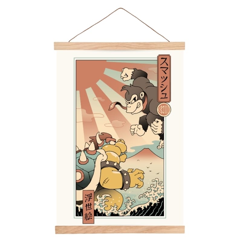 Affiche Japonaise Ukiyo-e Kaiju Smash - A3