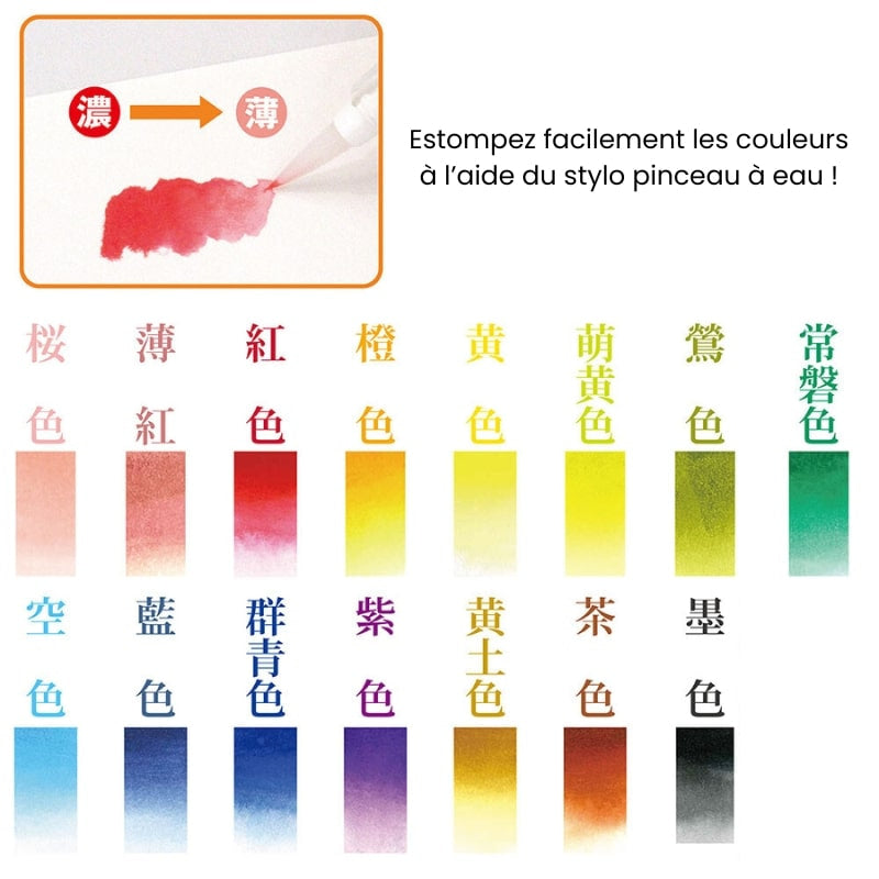 Aquarel Pennen en Penseel Set