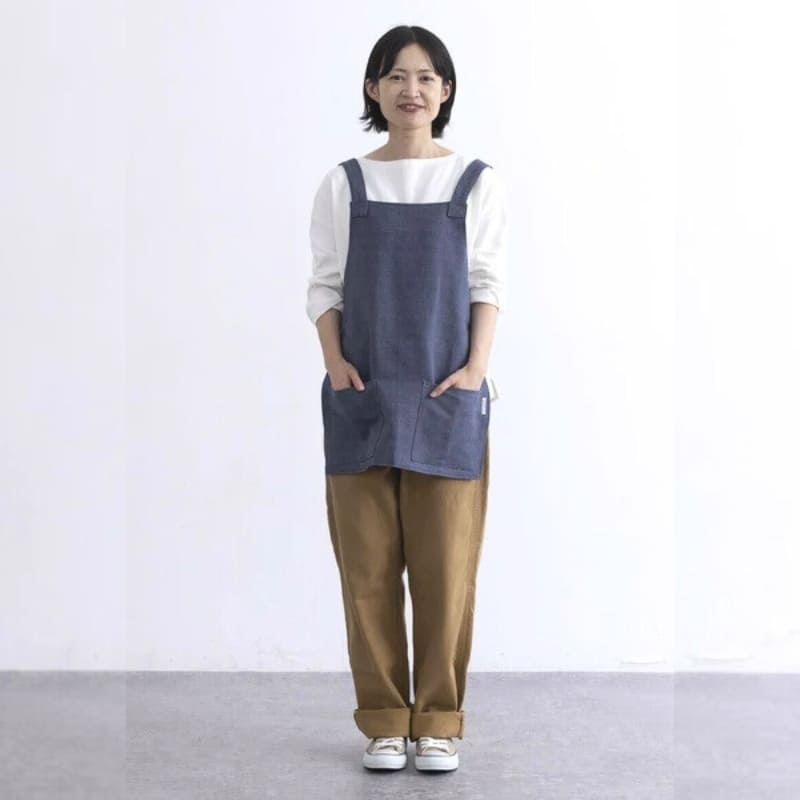 Blauw Japans Schort - Unisex