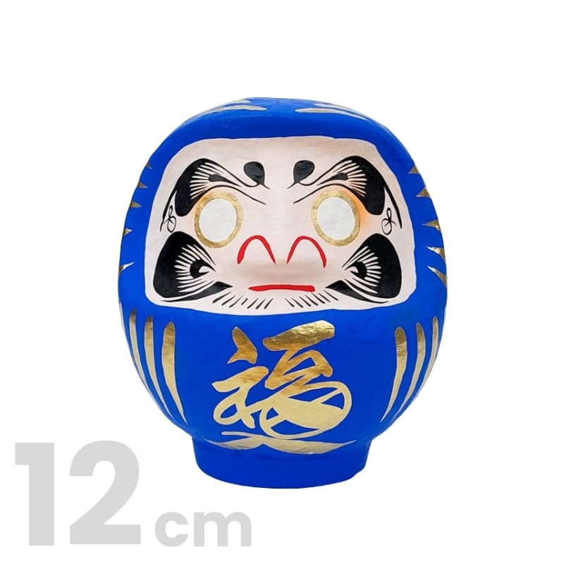Blauwe Japanse Daruma - 9 tot 15 cm 12 cm