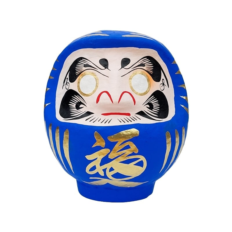 Blauwe Japanse Daruma - 9 tot 15 cm