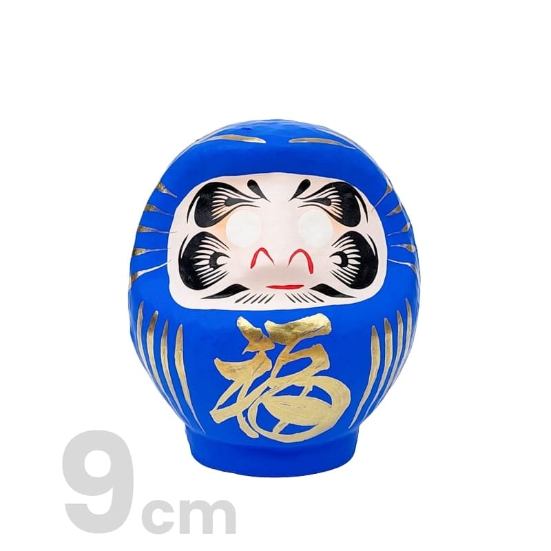 Blauwe Japanse Daruma - 9 tot 15 cm 9 cm