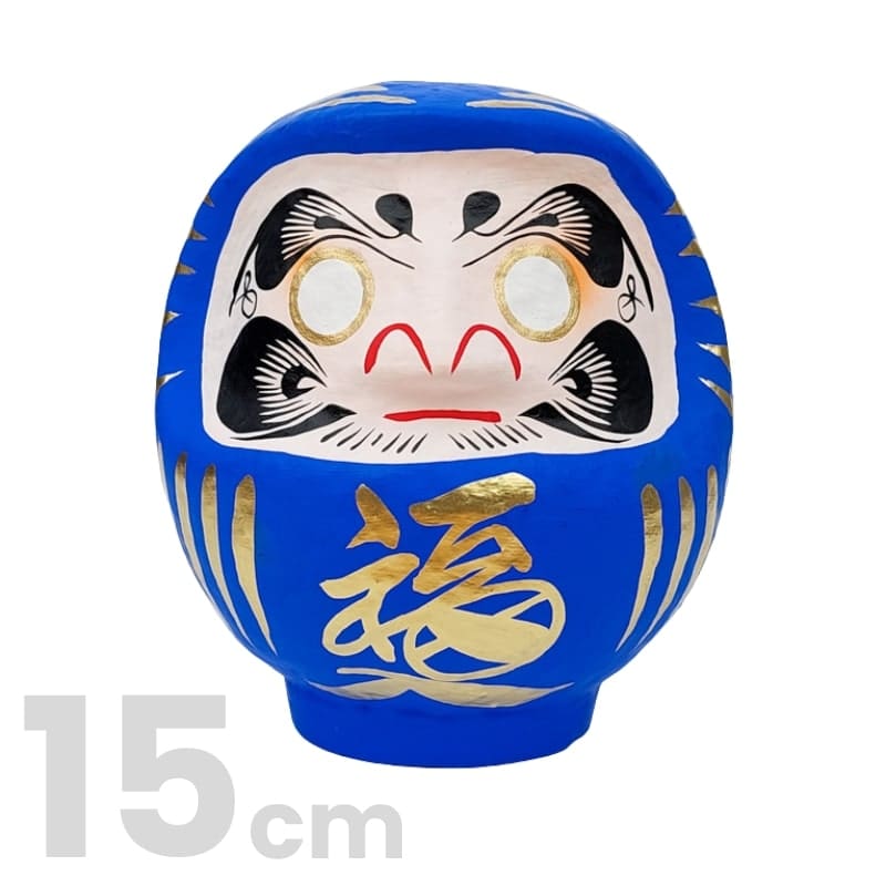 Blauwe Japanse Daruma - 9 tot 15 cm 15 cm