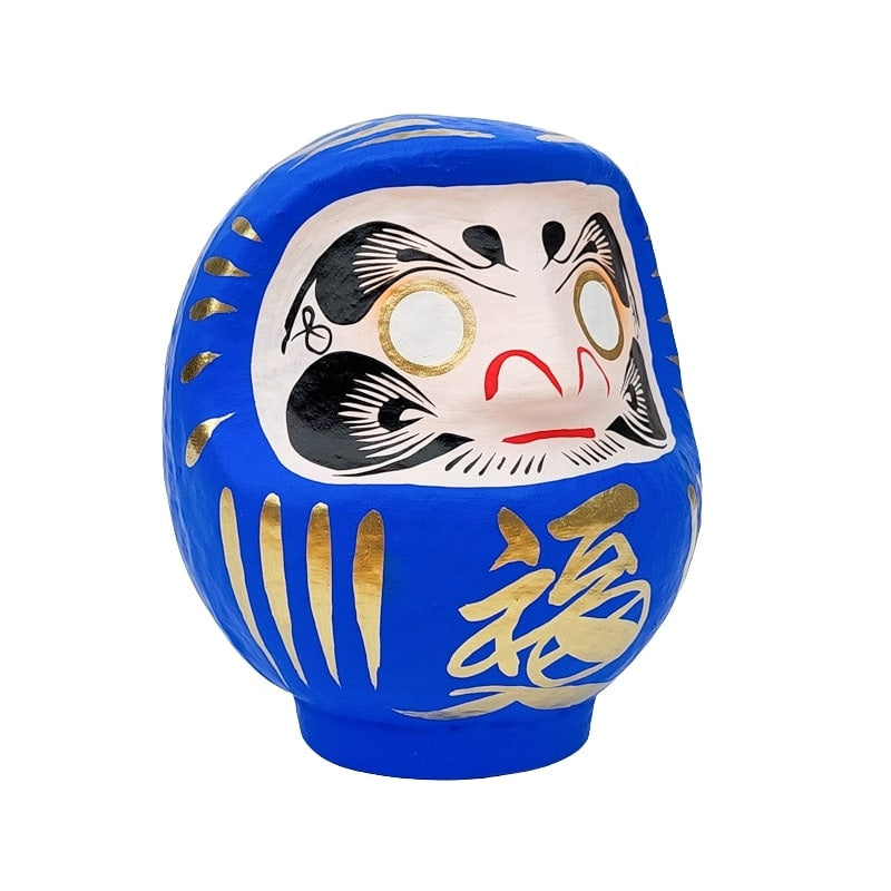Blauwe Japanse Daruma - 9 tot 15 cm
