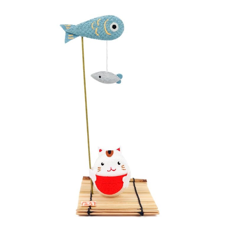Chirimen Kat Beeldje
