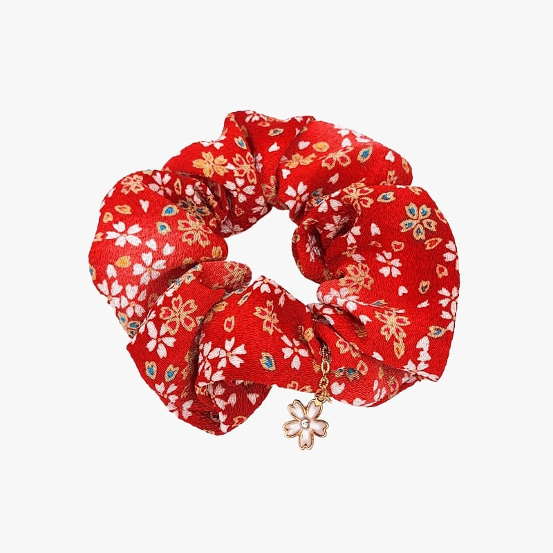 Chouchou Japanse Scrunchie Rood