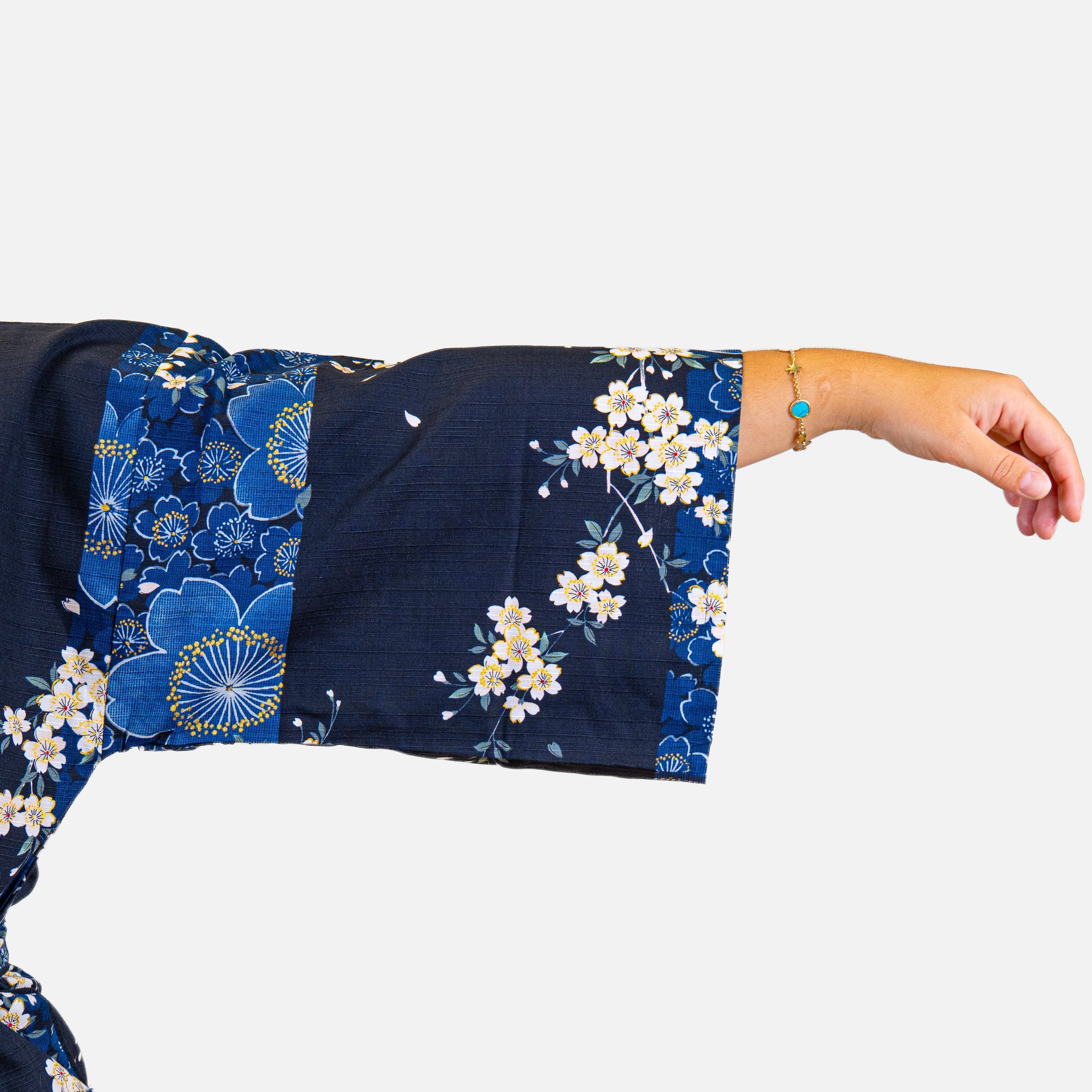 Dames Happi-kimono – Blauwe Sakura