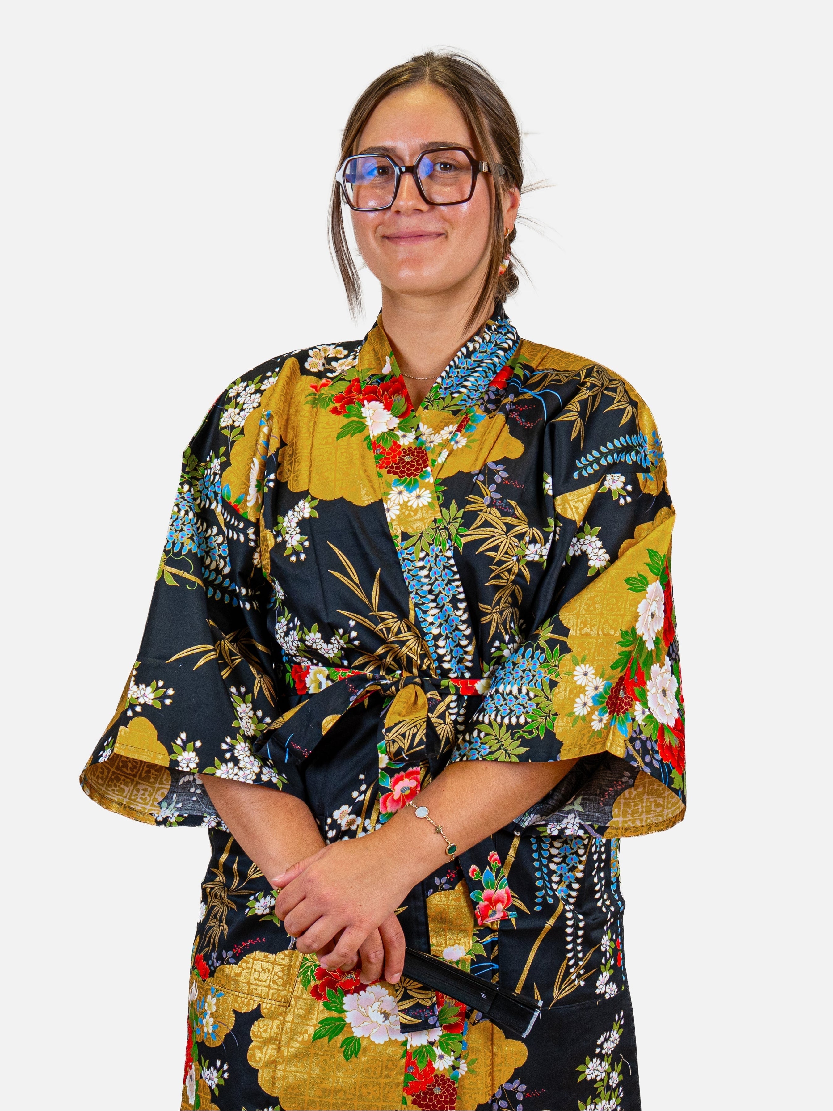 Dames Happi-kimono – Gouden Botan