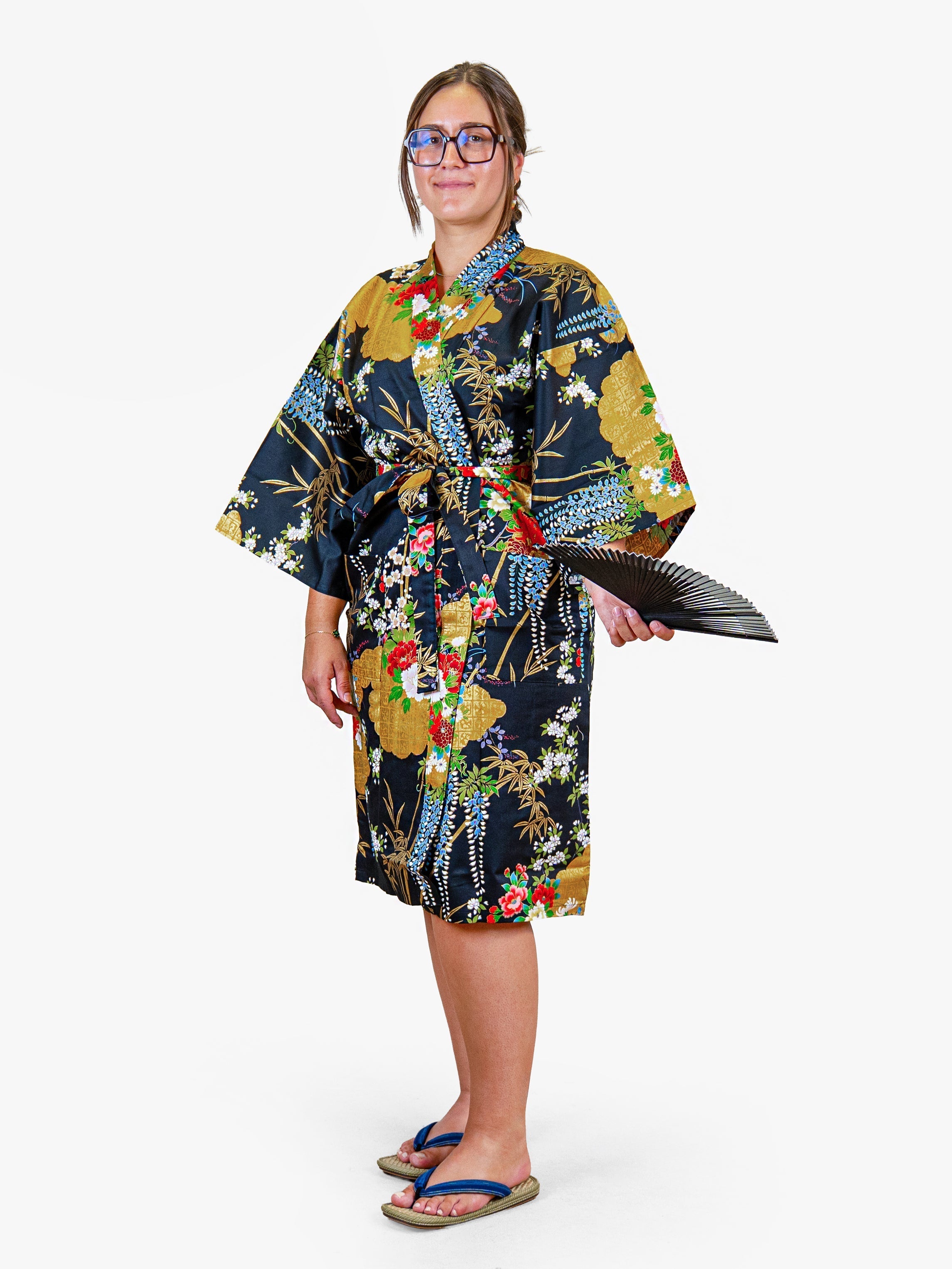 Dames Happi-kimono – Gouden Botan