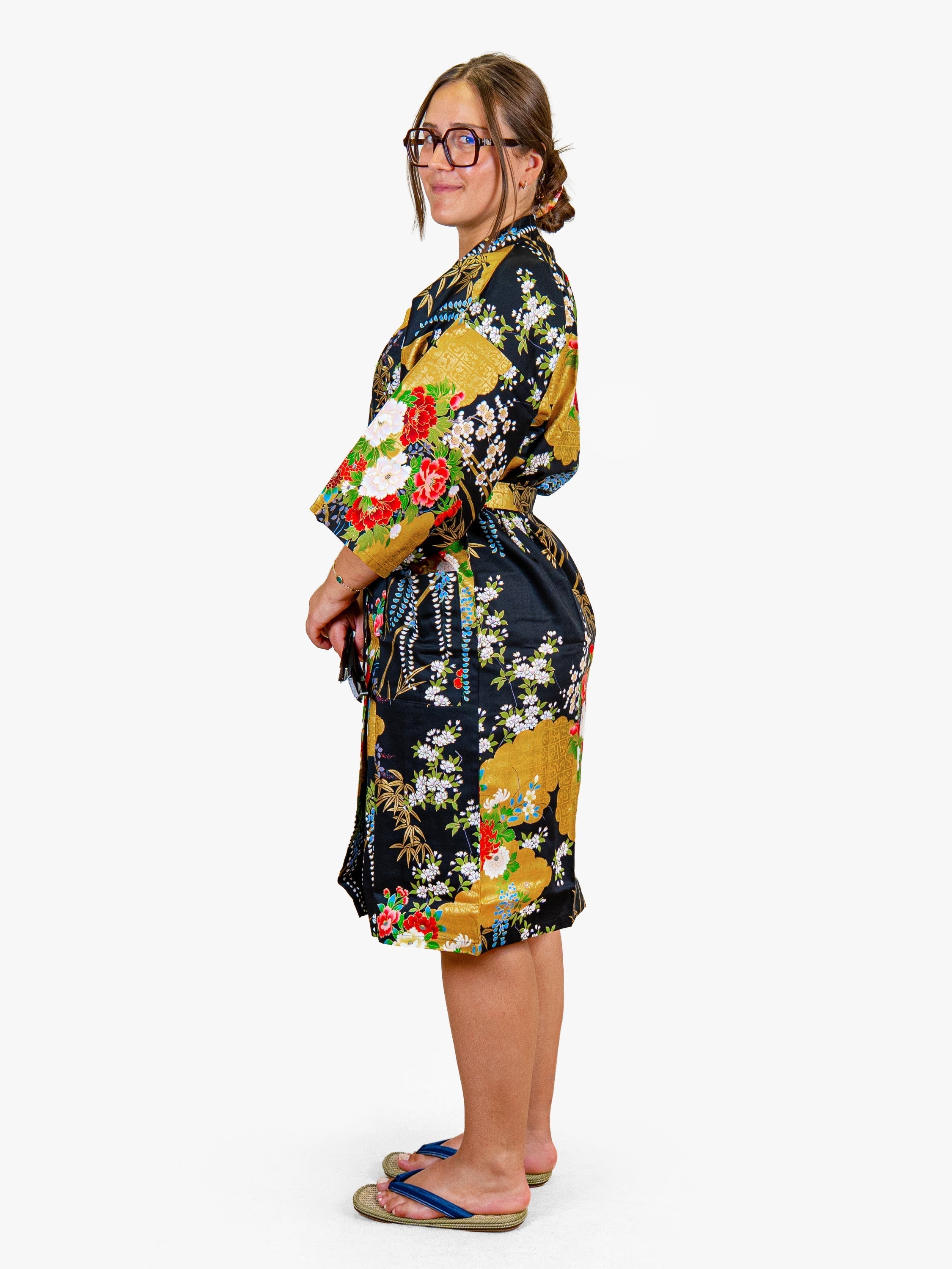 Dames Happi-kimono – Gouden Botan
