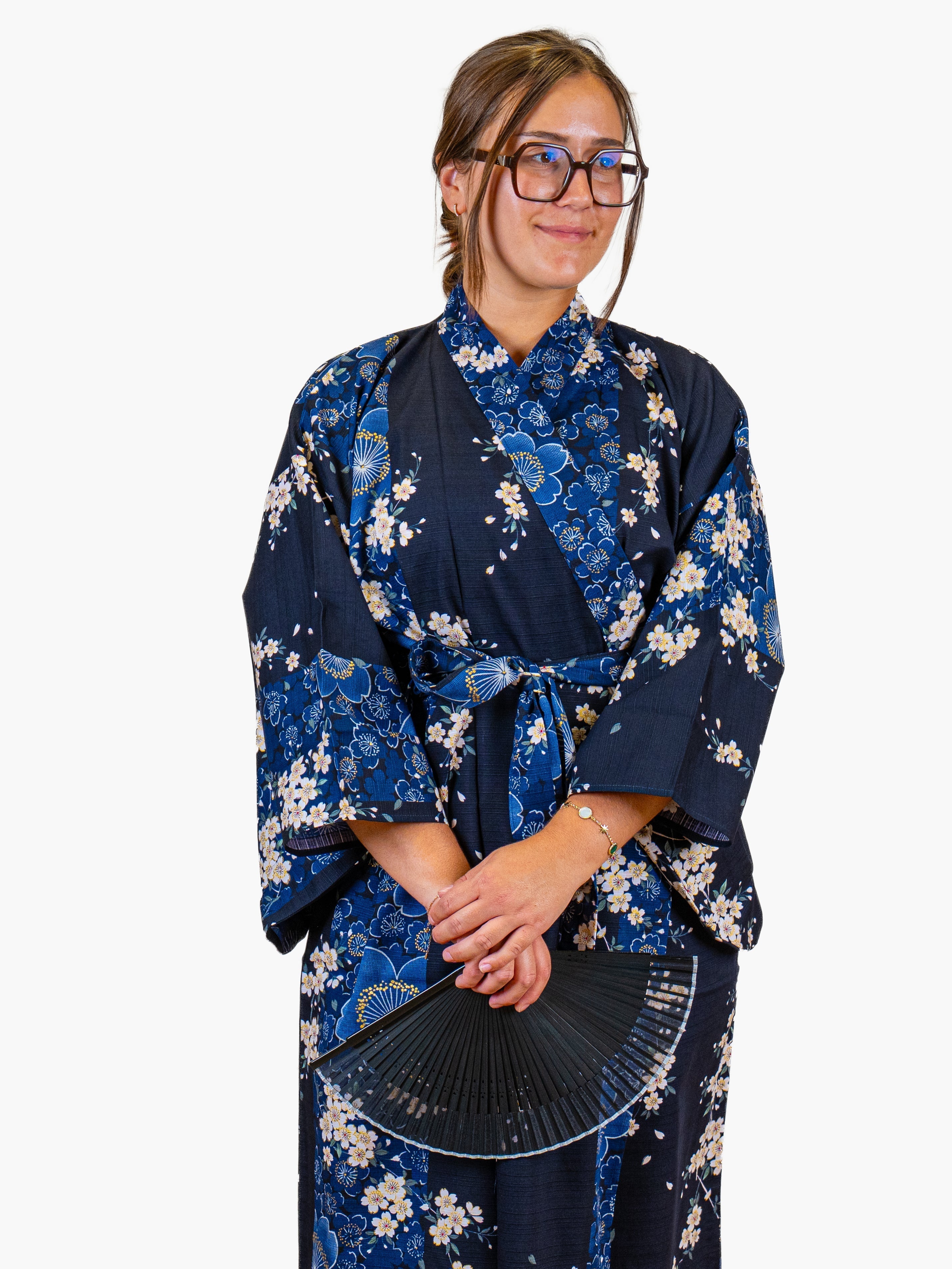 Dames Japanse Kimono – Blauwe Sakura