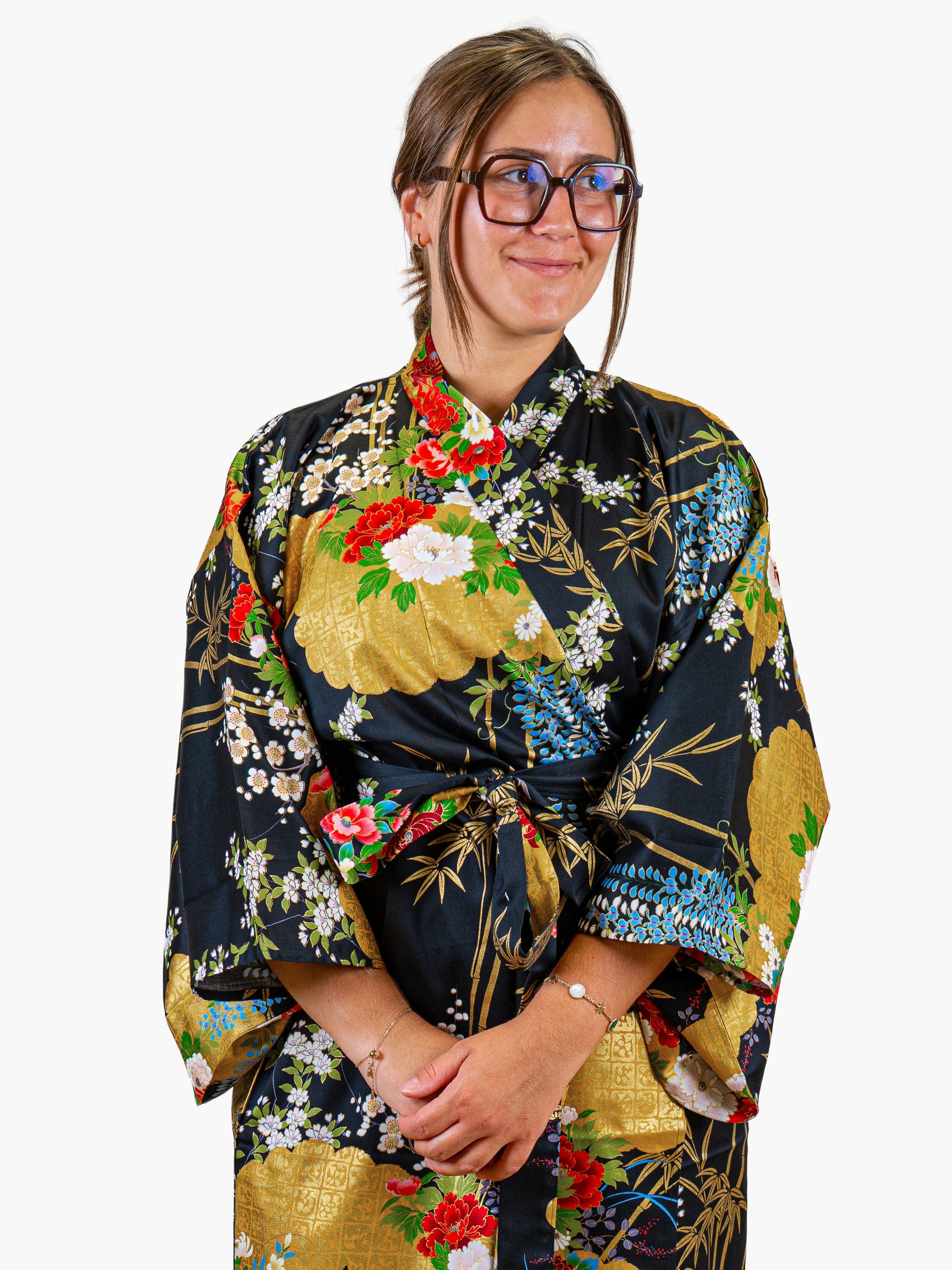 Dames Japanse Kimono – Gouden Botan