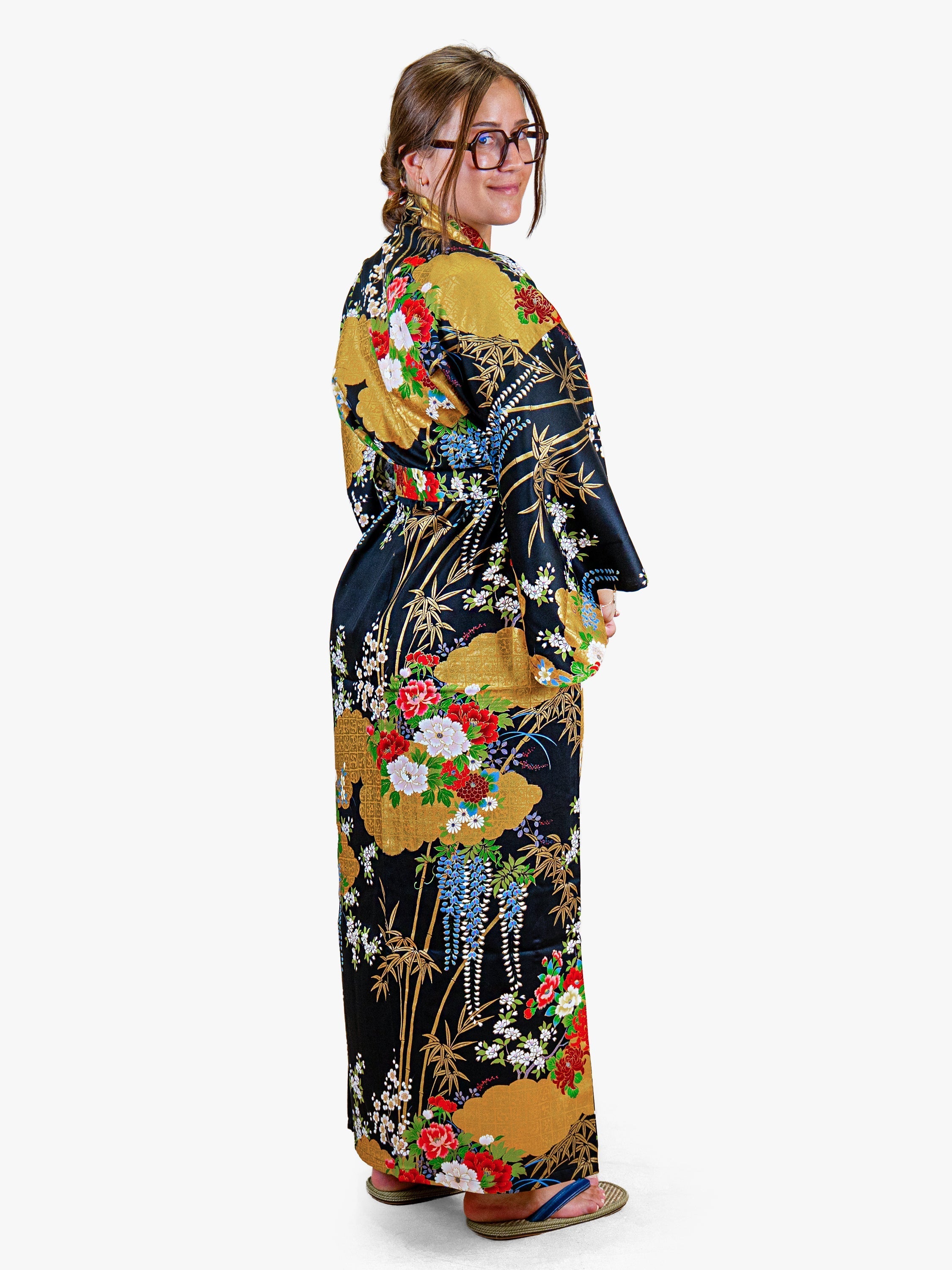Dames Japanse Kimono – Gouden Botan