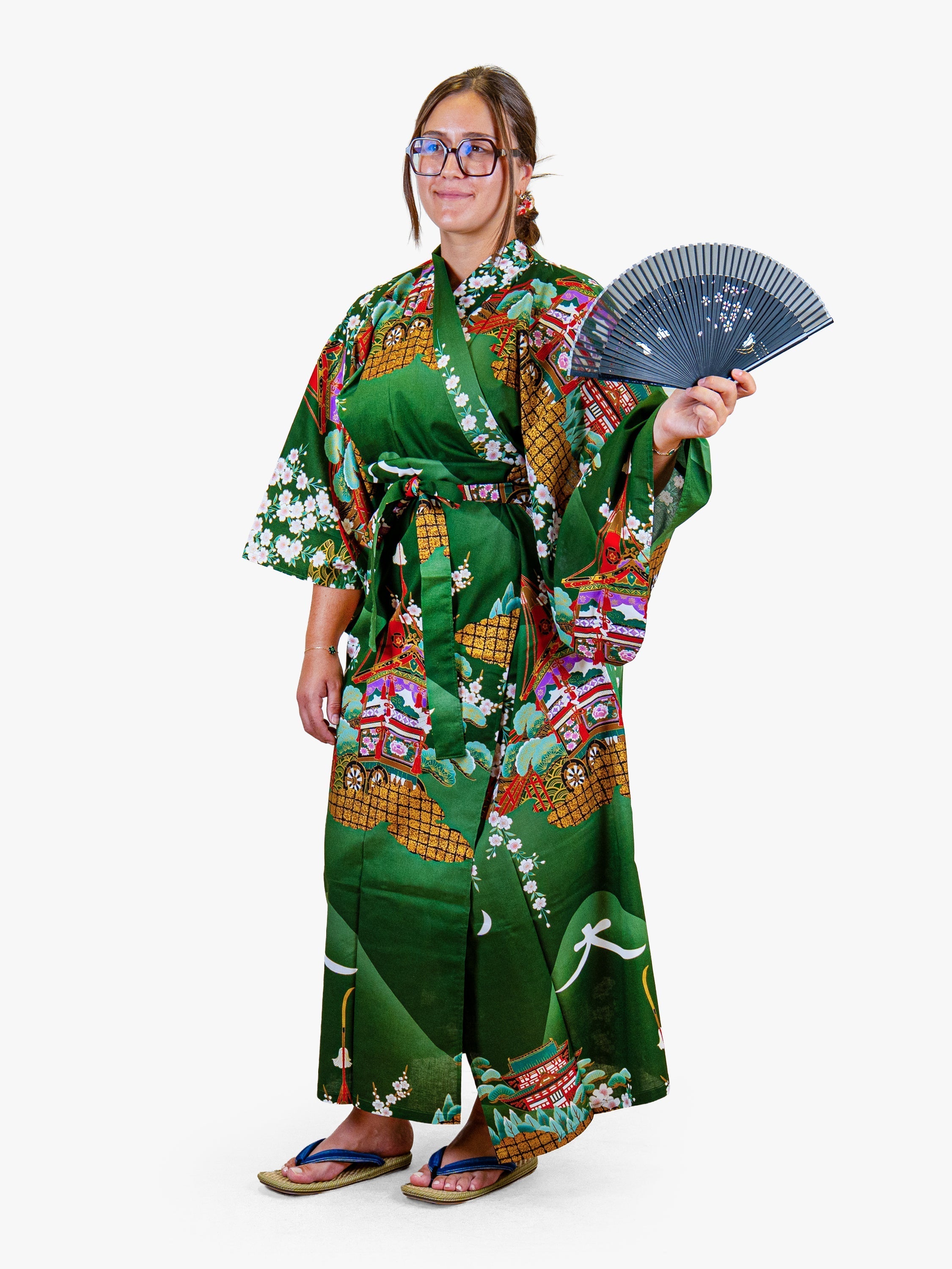 Dames Japanse Kimono – Groene Guruma
