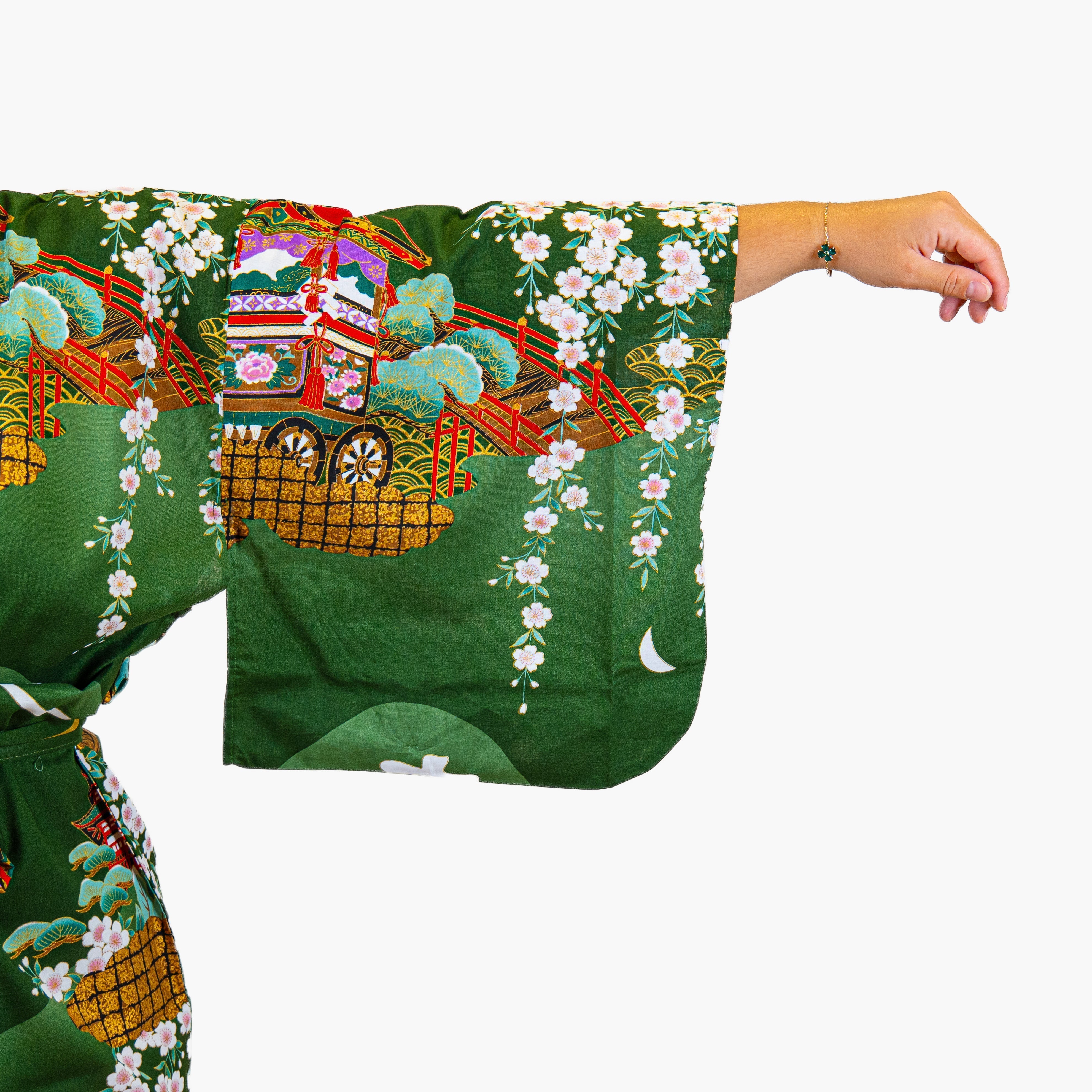 Dames Japanse Kimono – Groene Guruma