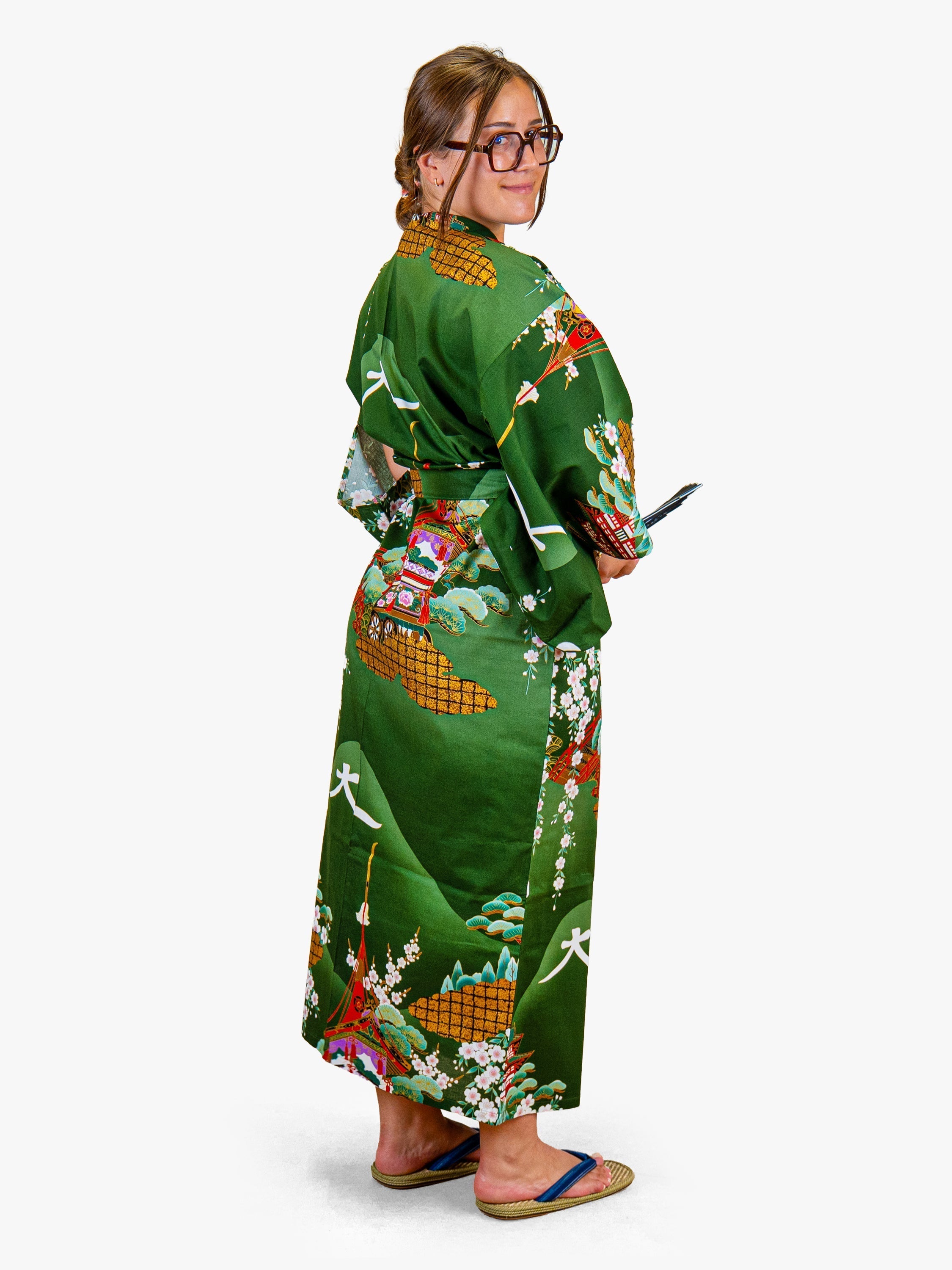 Dames Japanse Kimono – Groene Guruma